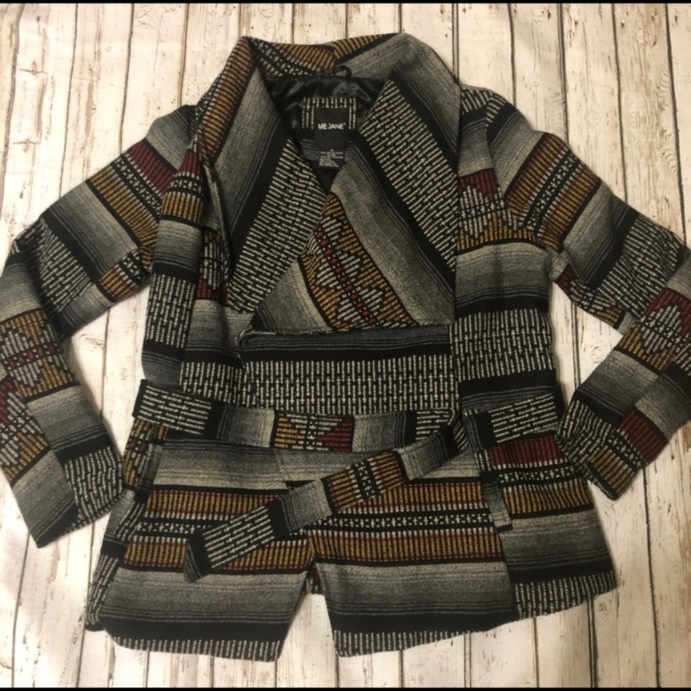Me Jane Aztec Print Cardigan